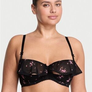 VS wicked unlined sheer flutter bra